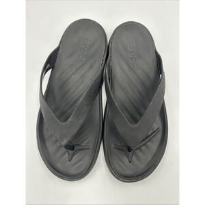 CROCS Getaway Platform Flip Thong Sandals Black Size 8